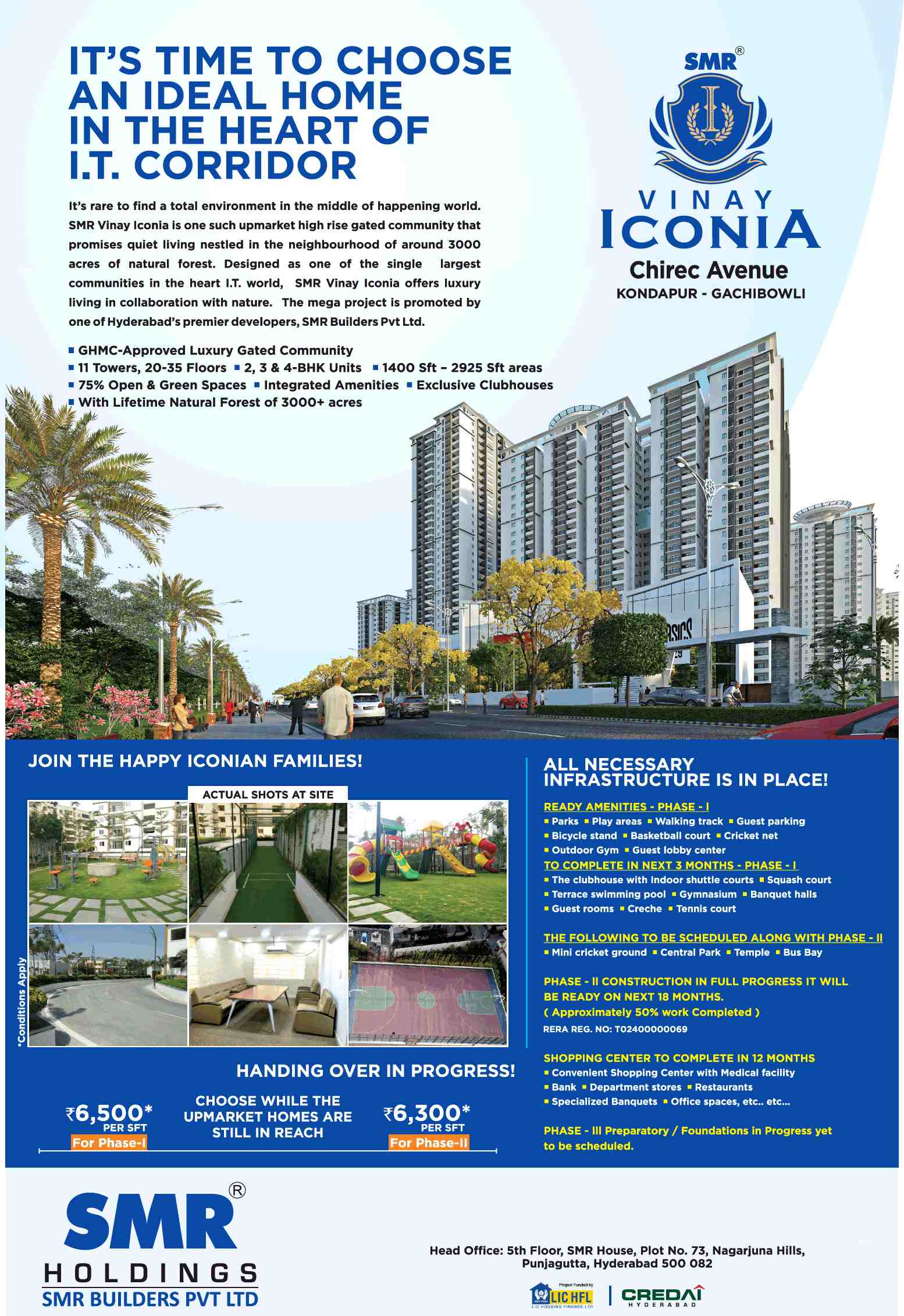 Join the happy iconian families at SMR Vinay Iconia, Hyderabad Update